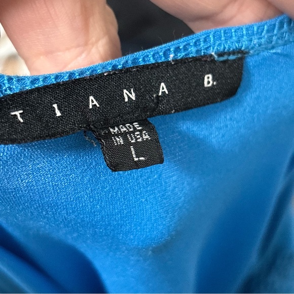 Tiana B. Blue V-Neck Dress - Picture 8 of 9